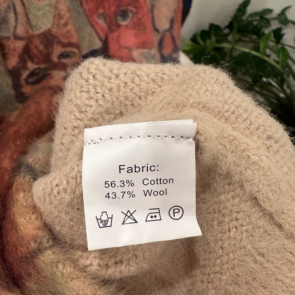 Oversized Cat Print Cotton Wool Sweater M to XL - Picture 6 of 6
